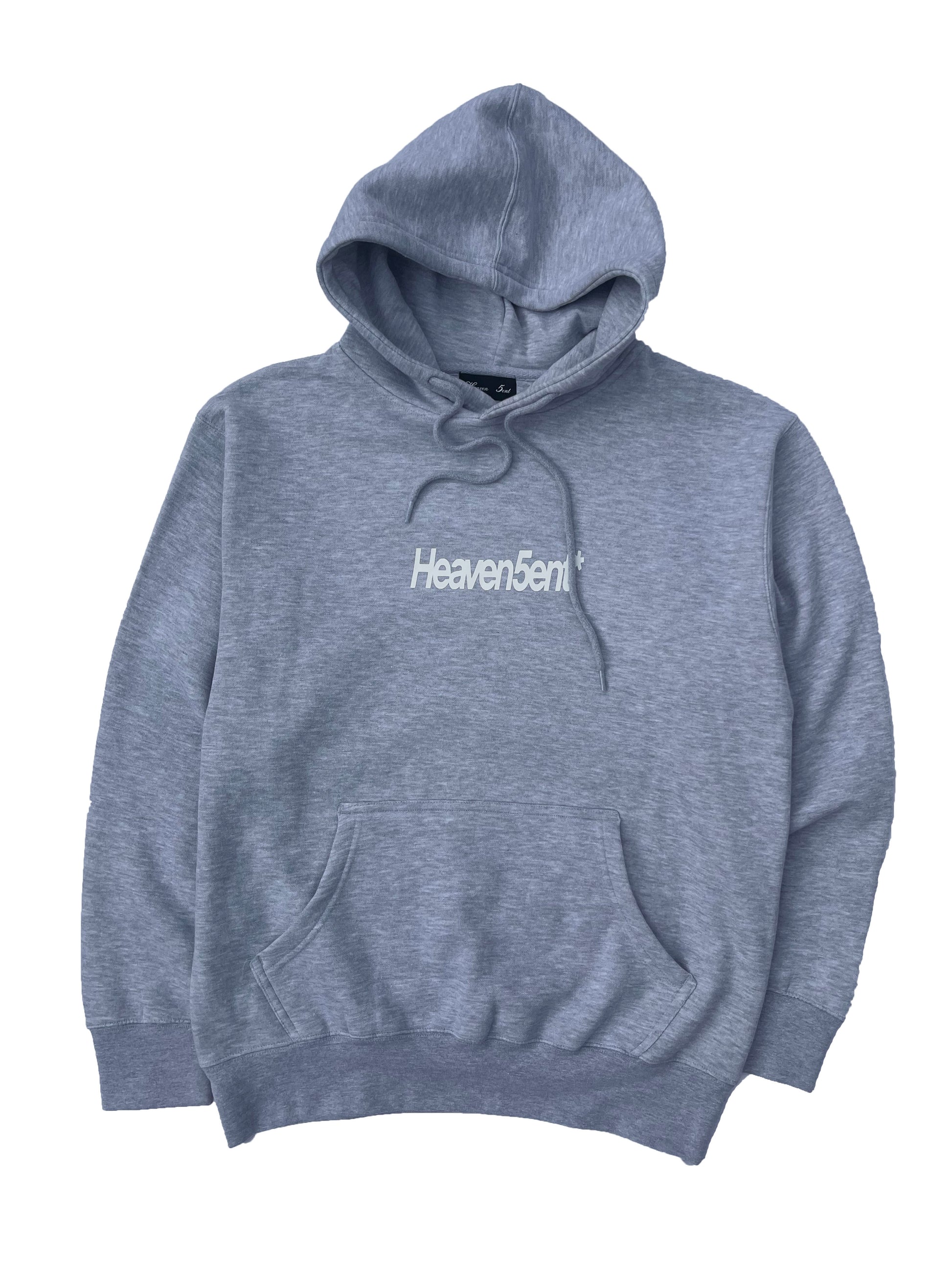 Gray hoodie with 'Heavenly' logo on a white background