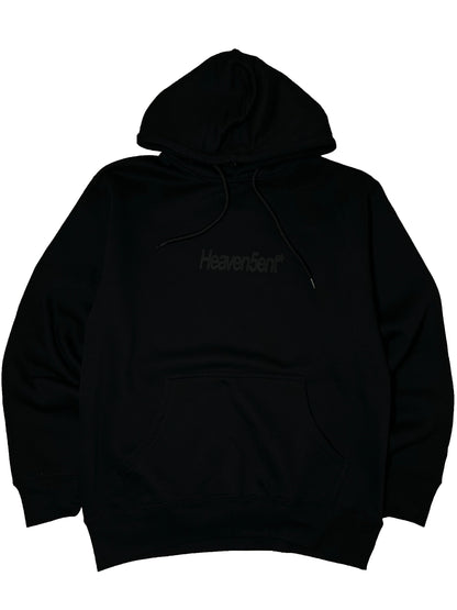 Black on black Team player hoodie