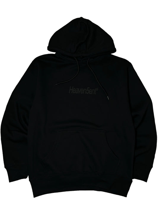 Black on black Team player hoodie